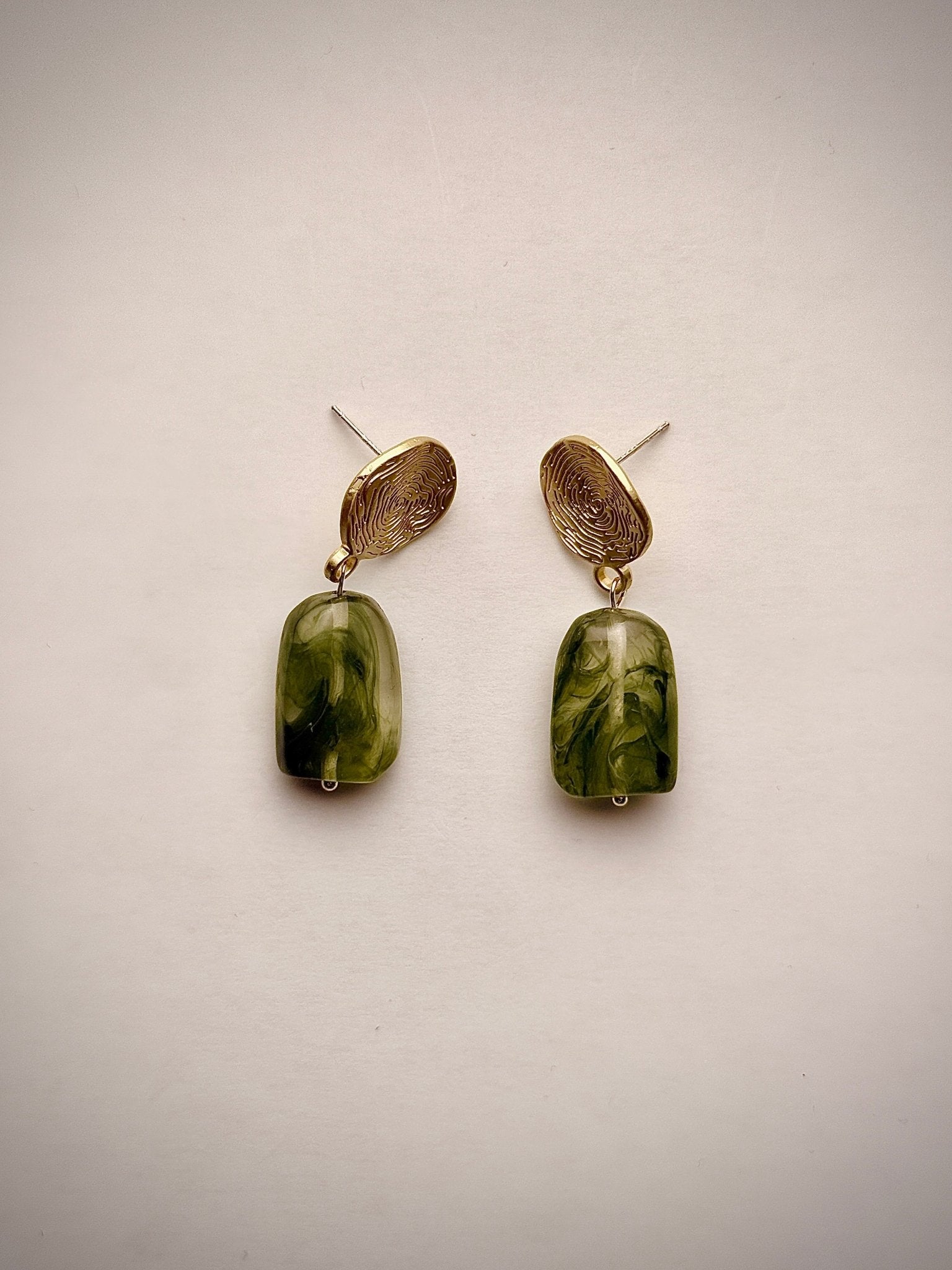 Swirl Matcha Earrings - lake&krewe